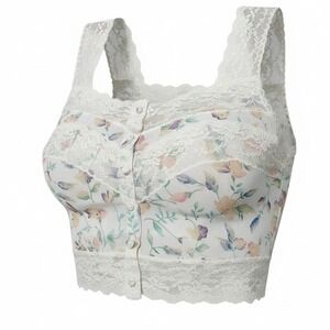 VTG Victoria's Secret Gold Label Floral Lace CROP TOP Cami Petite P XS Coquette